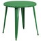 Emma and Oliver Commercial Grade 30" Round Metal Indoor-Outdoor Table Set with 4 Cafe Chairs